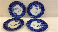 Group of 4 Matching Flo Blue Dinner Plates