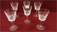 Set of 6 Waterford Wine Goblets-Approx. 6 Inches