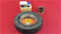 Group Including Adv. Tire Ashtray The General