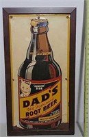 SST Embossed Dad's Root Beer framed sign