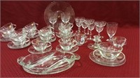 Lg. Group of Etched Pattern Fostoria