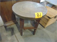 Vintage/Antique Wood and Metal Top Table