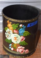 HAND PAINTED GARBAGE CAN ! B-5