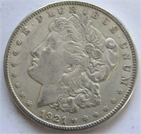 1921-S US MORGAN SILVER DOLLAR ! VG+