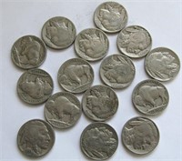 15 US BUFFALO NICKLES !