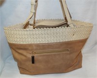 Brown Two Tone Leather Bag