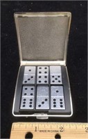 Small Metal Domino Game Set