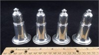 4 Weighted Pewter Salt and Pepper Shakers