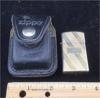Bradford PA Zippo with Leather Zippo Case