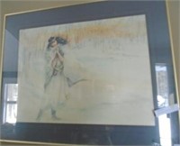 Framed Pastel Painting