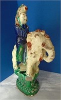 Asian Figure Atop an Elephant