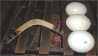 Ostrich Eggs and Australian Boomerang