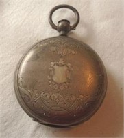 Engraved Silver 5720 Pocket Watch