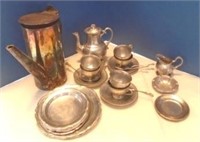 Pewter Miniature Tea Service Set