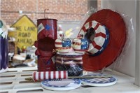 4TH OF JULY ITEMS - CANDLE LANTERNS - COASTERS -