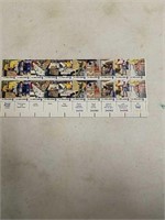 Plate block of 20 vintage us postal stamps