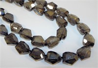 Heavy Two Strand Necklace With Glass Crystals