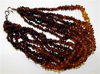 8 Strand Amber Necklace
