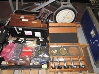 Assorted Calipers, Micrometers, T  & M Tools