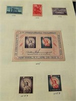 United States  Postal Stamp collection, from the
