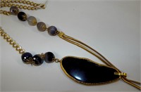 Goldtone Necklace With Glass Beads