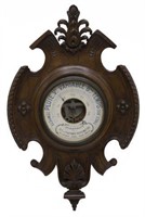 FRENCH FLORAL & FOLIATE CARVED BAROMETER