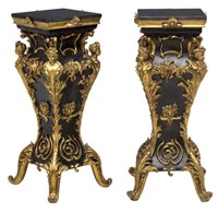 (2) LOUIS XV TYLE PEDESTALS OR PLANT STANDS