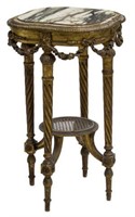 LOUIS XVI STYLE PARCEL GILT SIDE TABLE