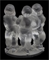 LALIQUE FRANCE 'LUXEMBOURG' FIGURAL PUTTI GROUP