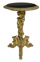 FRENCH PUTTI & GRIFFIN DECORATED LAMP TABLE