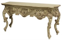 FRENCH LOUIS XV STYLE SERPENTINE CONSOLE TABLE