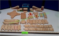 Wooden Train Track Pieces