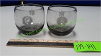 NFL Dolphins & Oilers Drinking Glasses