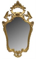 ITALIAN LOUIS XV STYLE GILT WALL MIRROR, 19TH C.