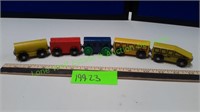 Wooden Magnetic Toy Train Cars