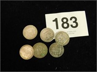 Hispanola coins - 1850 - 1851 - 1870 -1871 1871