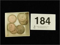 Hispanola coins - 1882 - 1888 - 1889 - 1895 -