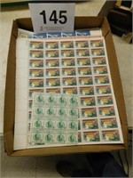 8 full sheets of 4¢ USPS stamps, conservation &