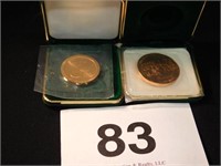 Two US Treasury Mint copper medals You Are Not