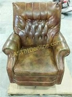 FAUX LEATHER SWIVEL ROCKING CHAIR