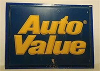 Plastic Auto Value sign