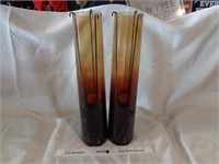 Pair of Glass Candle Cylinders
