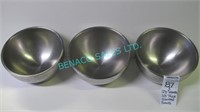 3X, 12"D VOLLRATH THICK S/S SLANTED BOWLS