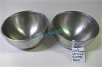 2X, 12"D VOLLRATH THICH S/S SLANTED BOWLS
