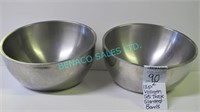 2X, 13.5"D VOLLRATH THICK S/S SLANTED BOWLS .