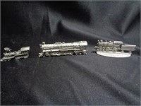 Lot of 3 Pewter Trains Figures