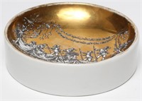 Fornasetti Vintage Italian Gilt Porcelain Ashtray