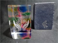 Pair of Love Glass Paperweights