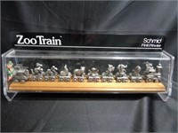 10 pc Schmid Zoo Train with Display Case