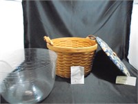 Wildflower Longaberger Basket with Lid